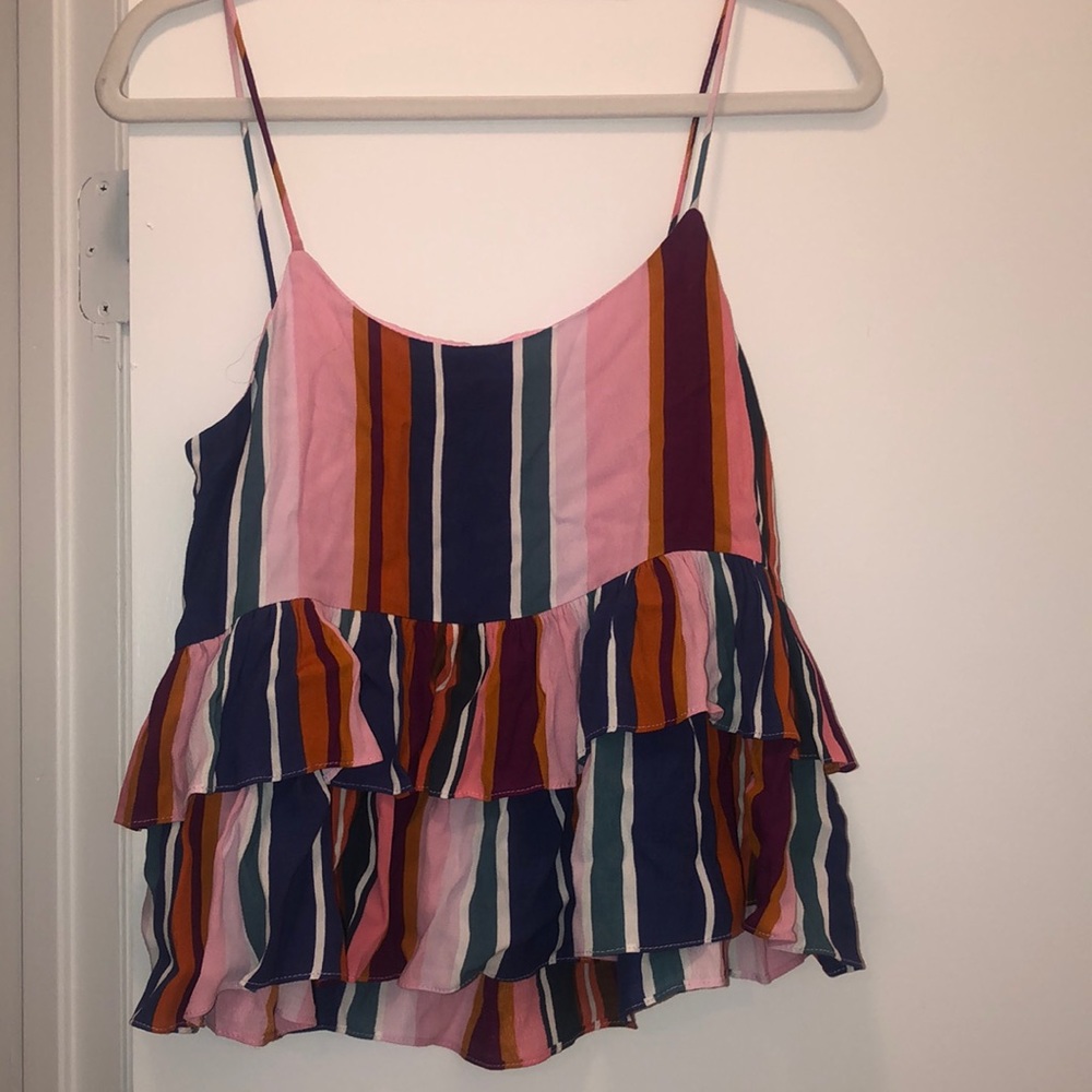 Tiered Striped Top